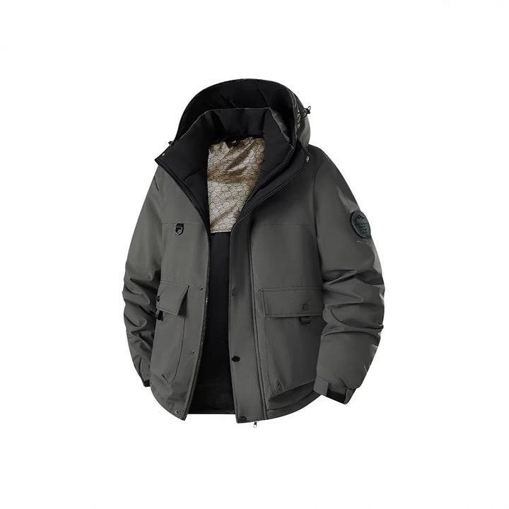 Herren Isolierter Urban-Parka mit Stehkragen und verdeckter Kapuze Drune