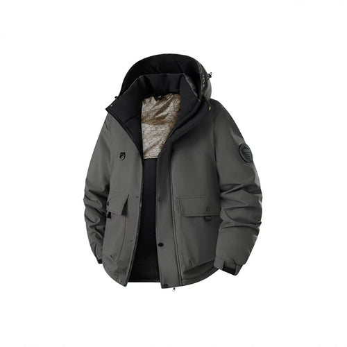 Herren Isolierter Urban-Parka mit Stehkragen und verdeckter Kapuze Drune