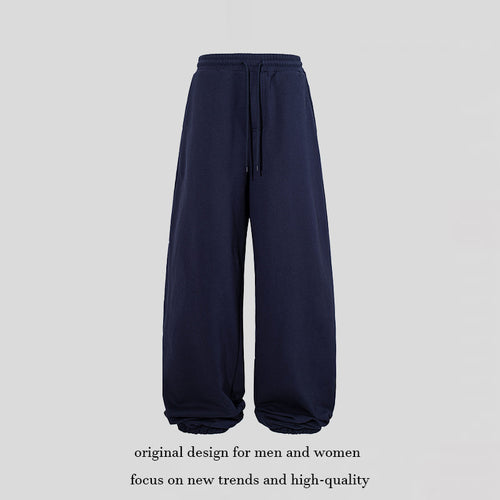 Damen Extraweite Palazzo-Sweathose mit hohem Komfortbund und Ballon-Saum Drune