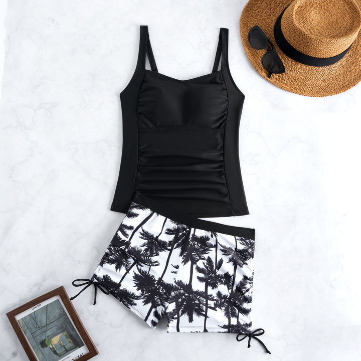 Damen Badeanzug mit trendiger Raffung und modischen Shorts Drune