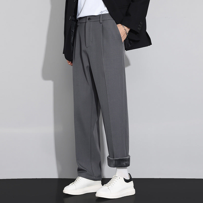 Herren Bequeme Weitgeschnittene Chino-Hose