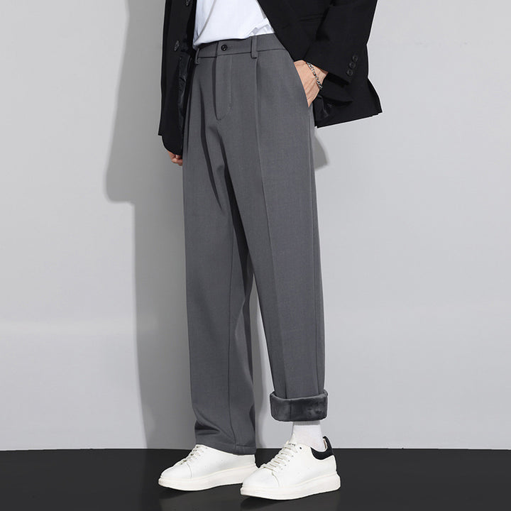 Herren Bequeme Weitgeschnittene Chino-Hose