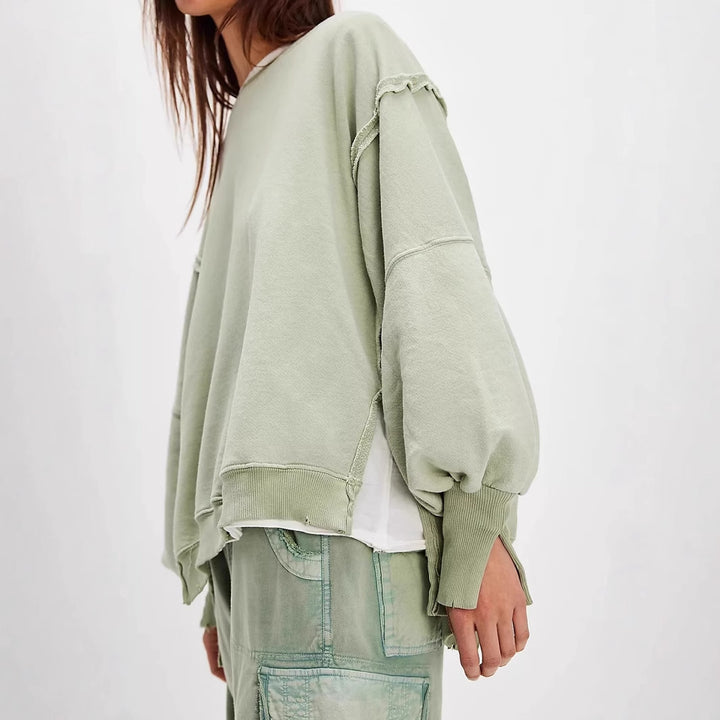 Damen lässiger Oversized Sweatshirt Drune