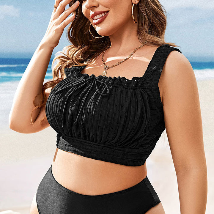 Damen Crop Top mit Rüschendetails Drune
