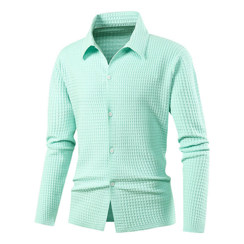 Herren Elegantes Langarmhemd mit Struktur Drune