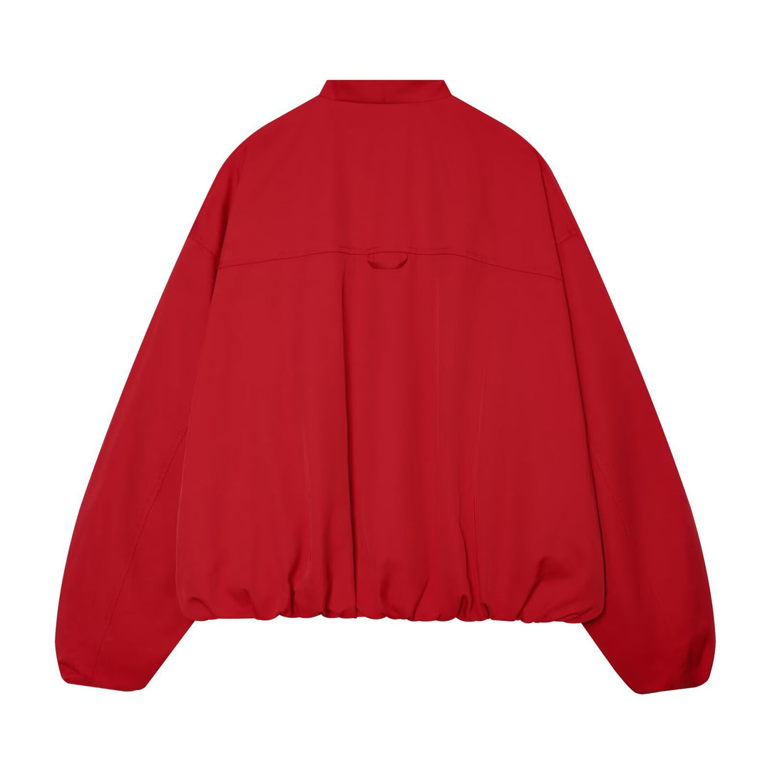 Damen Oversized Bomberjacke mit Schalkragen, Raglanärmeln und elastischem Saum Drune