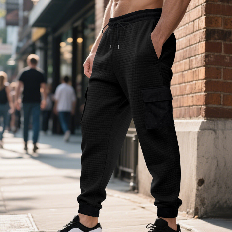 Herren lässige Cargo-Jogginghose mit elastischem Bund und praktischen Seitentaschen Drune