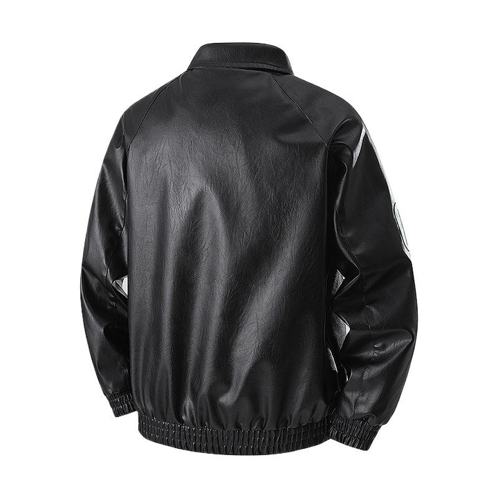 Herren Oversize Bomberjacke im Sportlichen Look mit großen Letter-Applikationen Drune