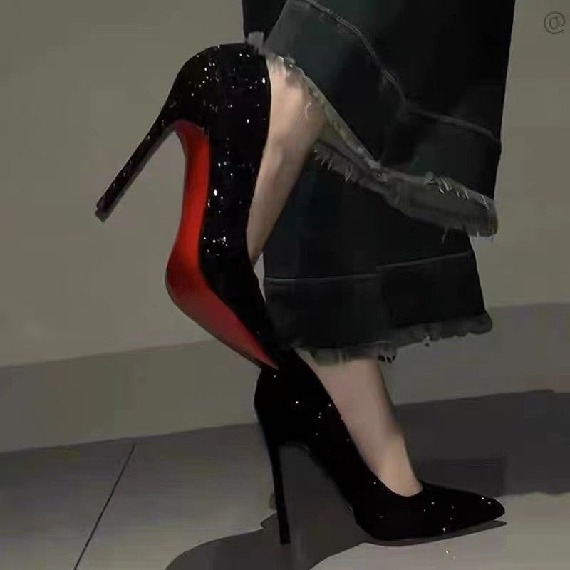Damen Plateau-Pumps mit spitz zulaufender Kappe und hohem Stiletto-Absatz Drune