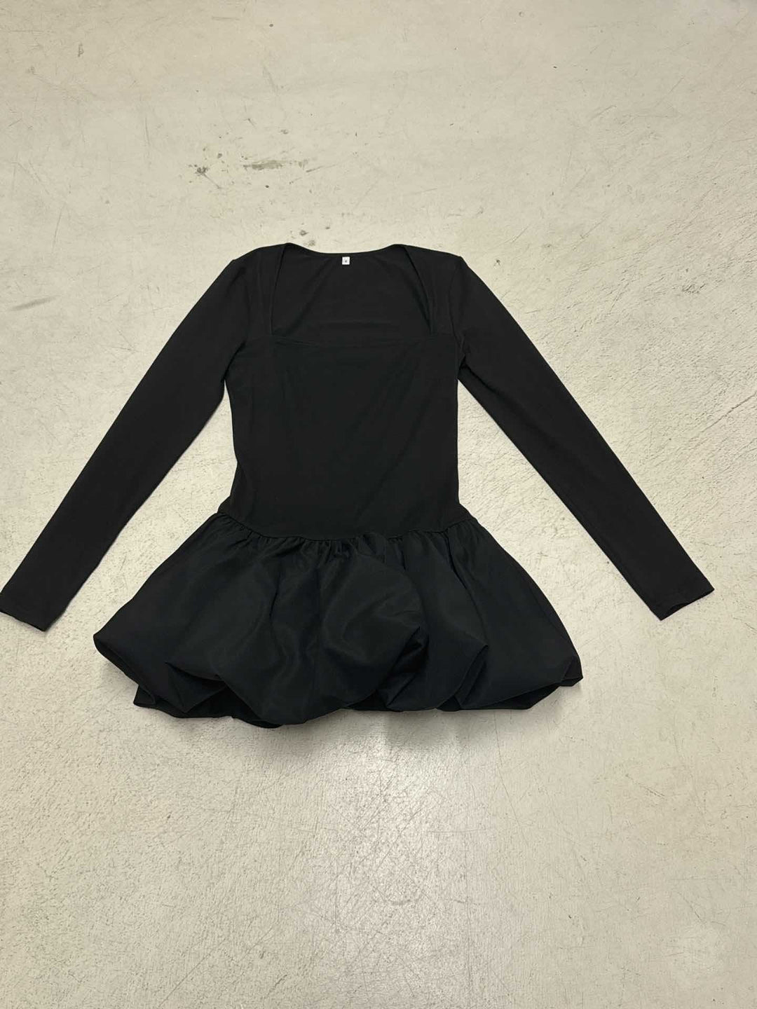 Damen nan figurbetonter Ballett-Body mit langem Arm und gerafftem Tulpenrock Drune
