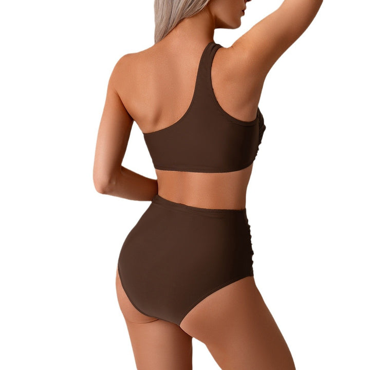 Damen Sportliches Bikini-Set mit asymmetrischem Oberteil und hohem Schnitt Drune