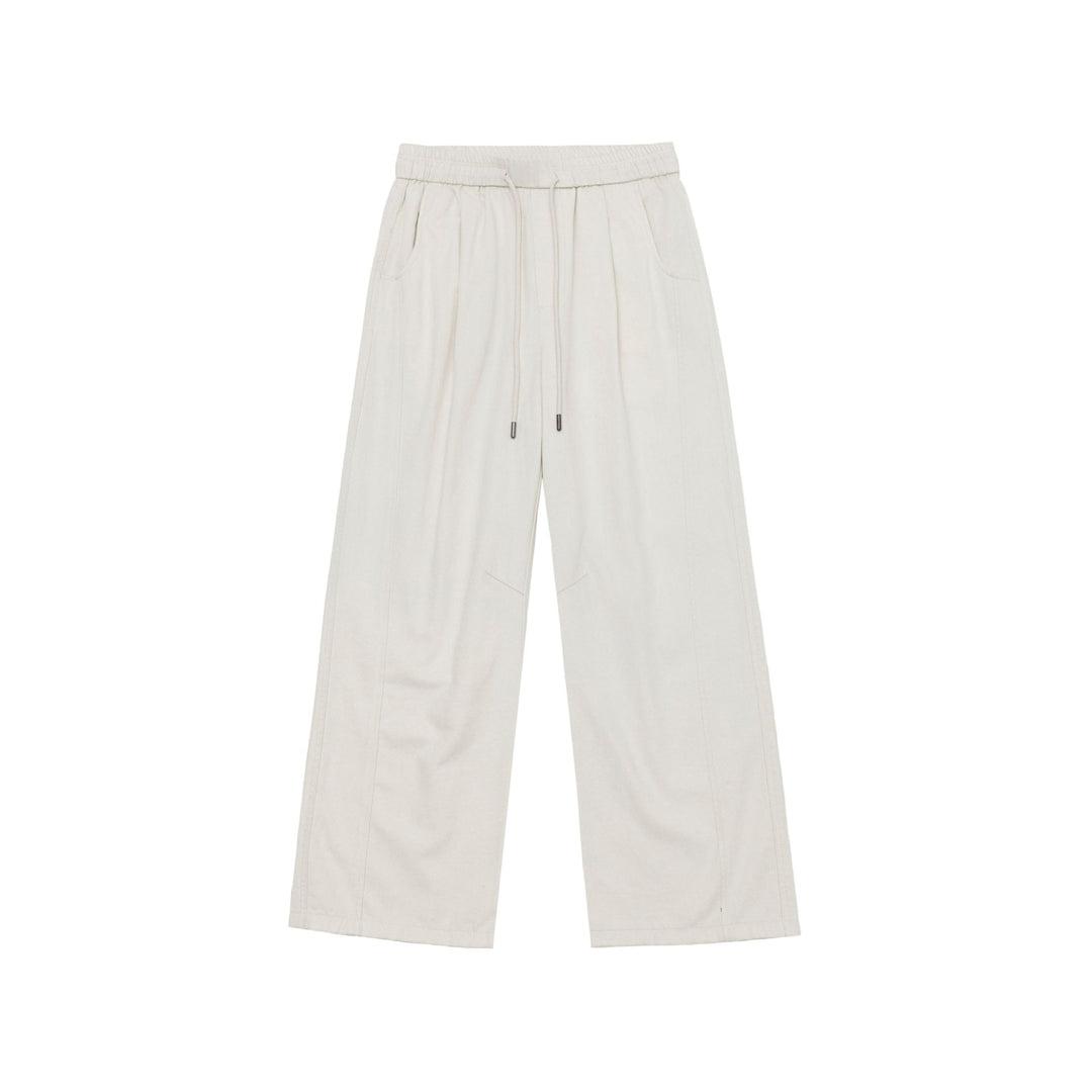 Damen Weite Culotte-Hose aus Baumwollmix mit elastischem Bund und Tunnelzug Drune