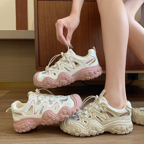 Damen Sportliche Sneakers mit rutschfester Sohle und atmungsaktivem Obermaterial Drune