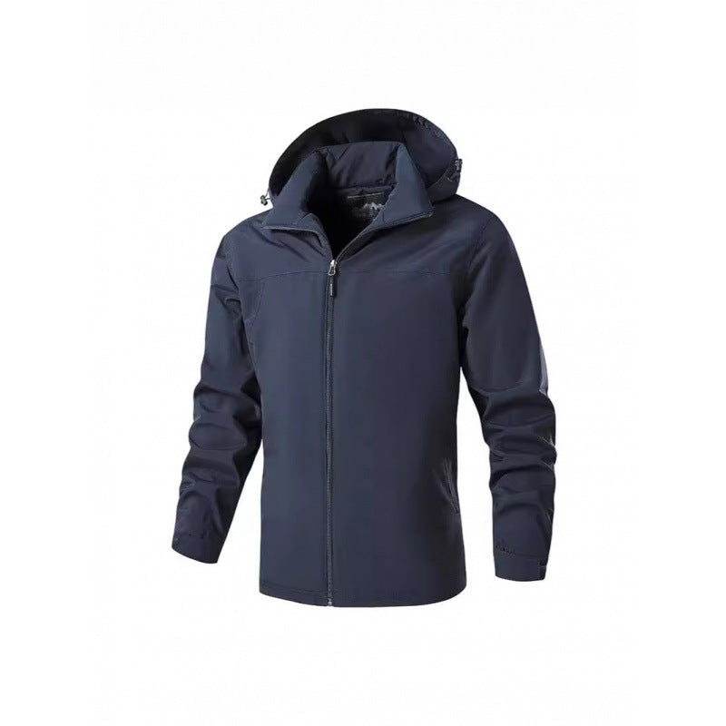 Herren leichte Outdoorjacke mit Kapuze Drune