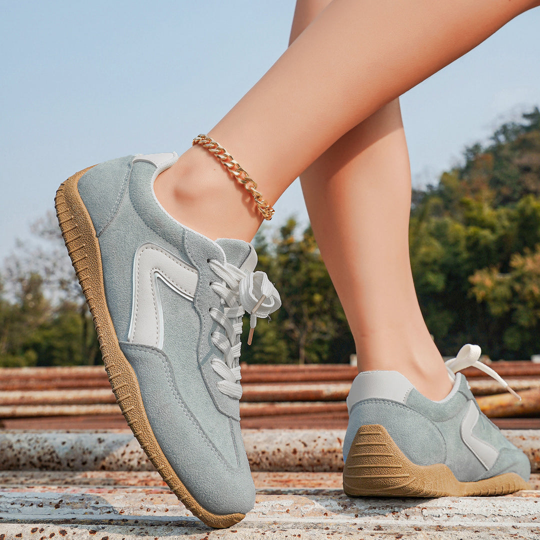 Damen Veloursleder-Optik Casual-Sneaker mit ergonomischer Komfortsohle Drune