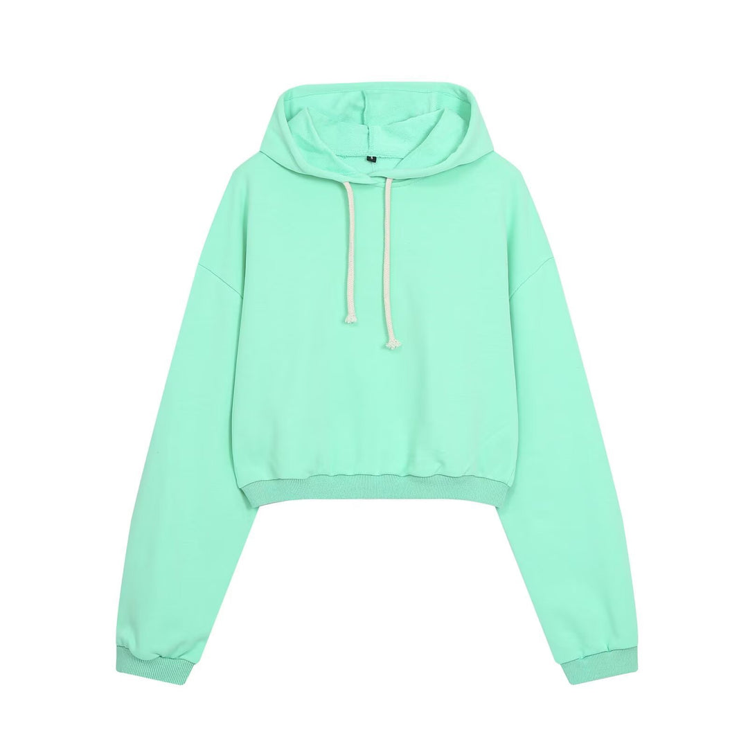 Damen Cropped-Hoodie und Palazzo-Loungehose Set Drune