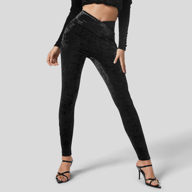 Damen Hochwertige Leggings mit luxuriösem Samtfinish Drune