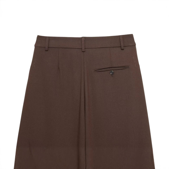 Damen Highwaist-Cropped-Hose mit weitem Bein und geradem Saum Drune