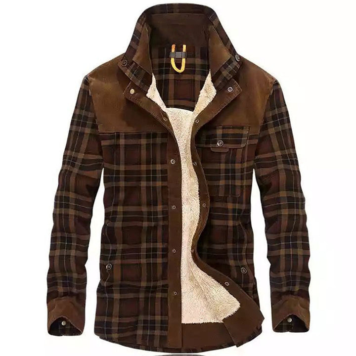 Herren Fleecegefütterte Flanelljacke Drune
