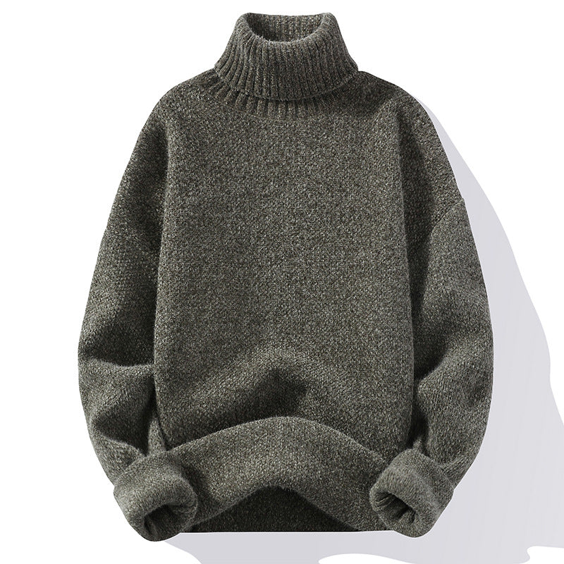 Herren Rollkragenpullover aus Bouclé-Feinstrick mit gerippten Bündchen Drune