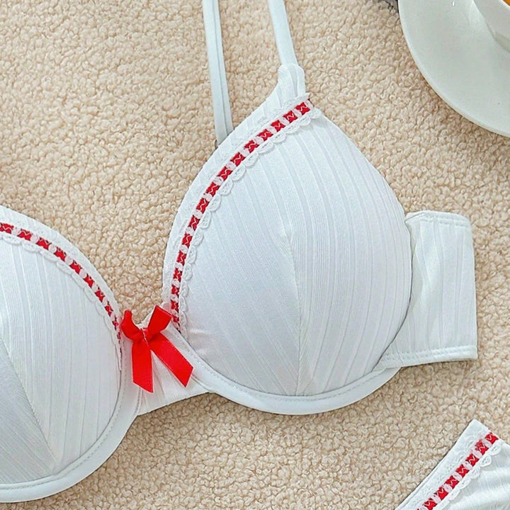 Damen gepolsterter Bikini mit farblich abgesetzten Akzenten Drune