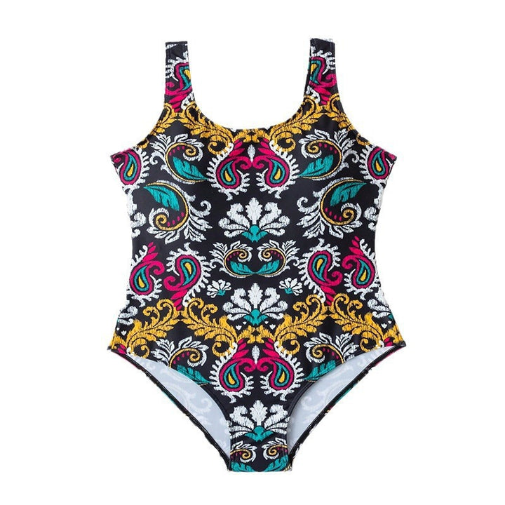 Damen Eleganter Einteiler Badeanzug mit floralem Design und modischen Akzenten Drune