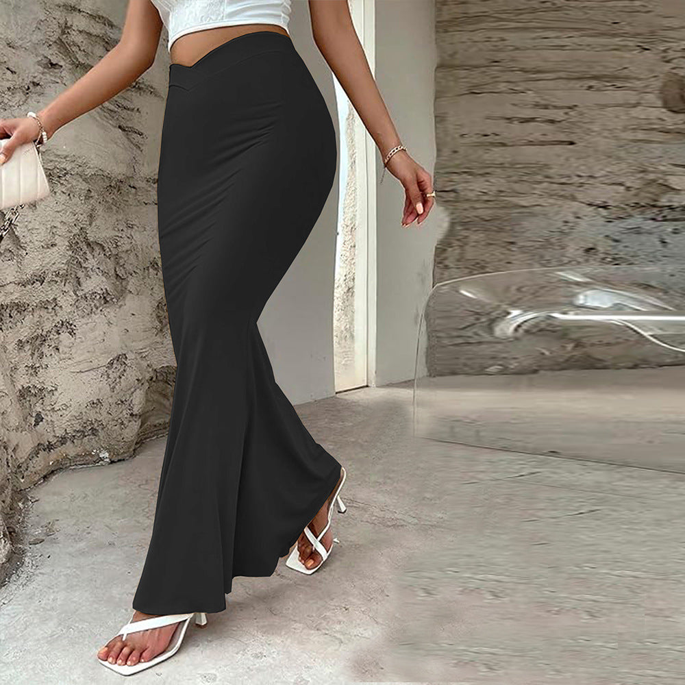 Damen figurbetontes Bleistiftkleid mit schwingendem Saum Drune