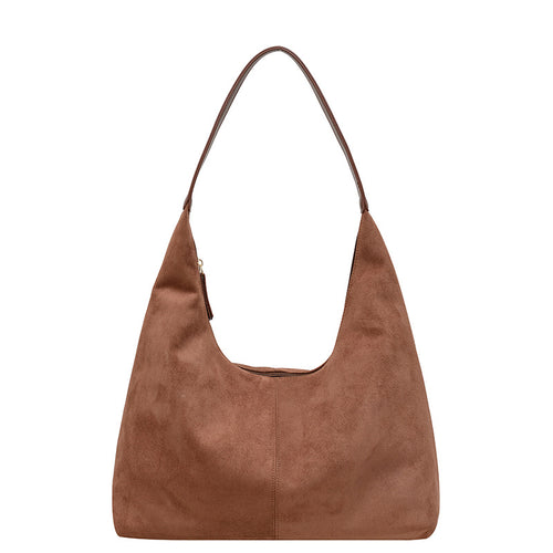 Damen Wildleder-Effekt Slouchy Hobo Tasche Drune