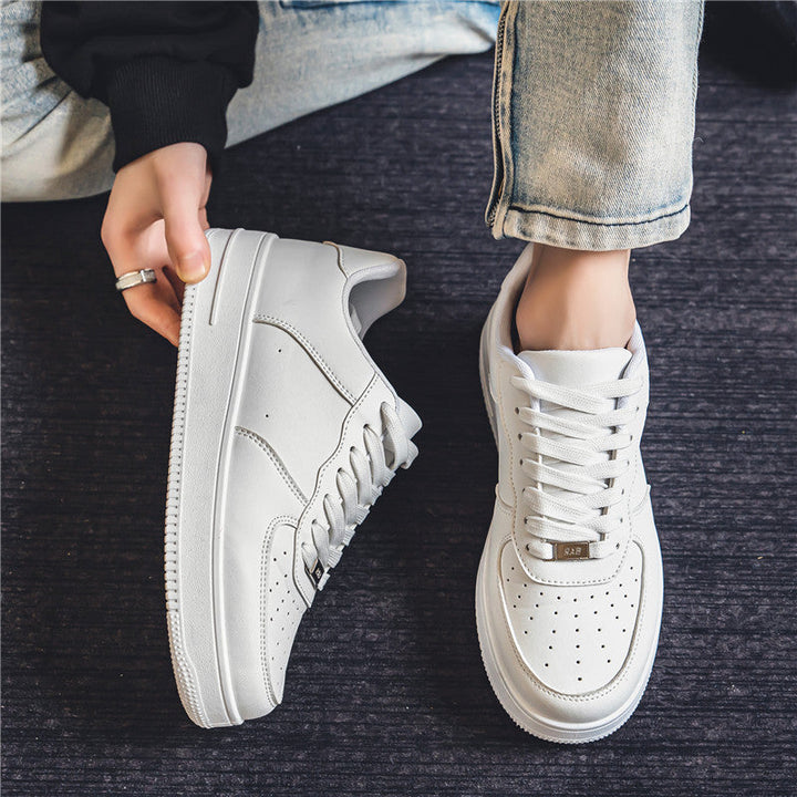 Damen Klassische Leder Sneakers mit atmungsaktivem Design Drune