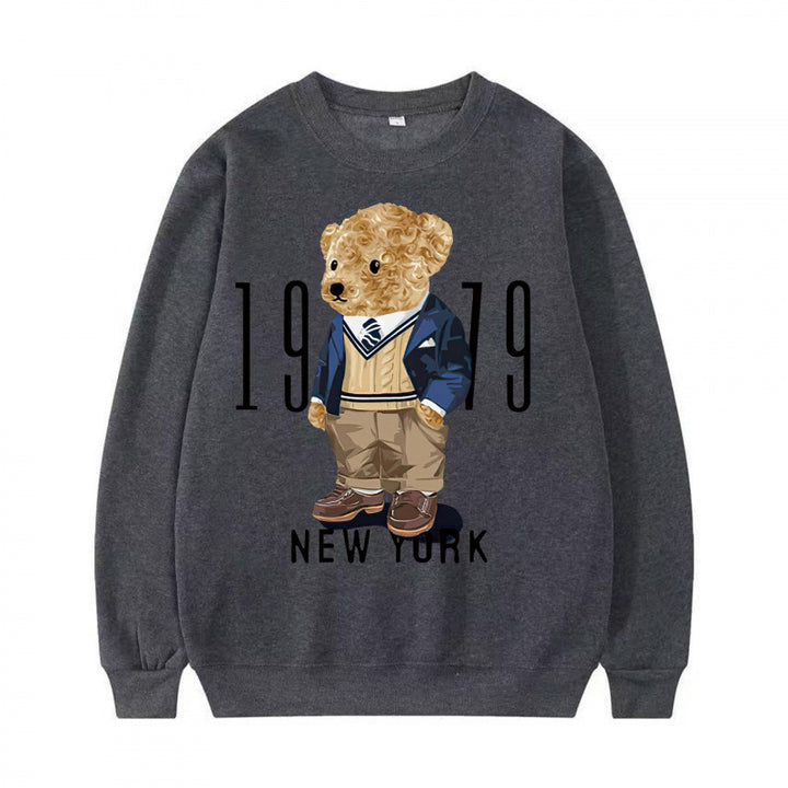 Damen Gemütlicher Sweatshirt mit Bärenmotiv Drune