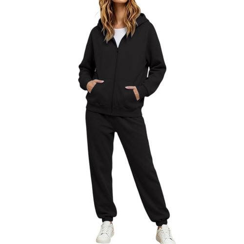 Damen Komfortabler Kapuzenpullover und Jogginghose Set Drune