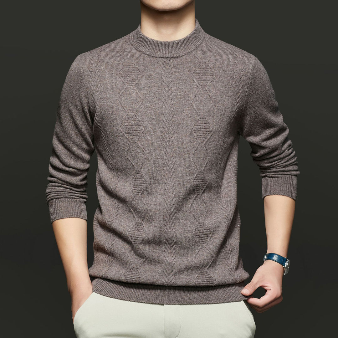 Herren Feinstrickpullover mit modernem Strukturmuster Drune