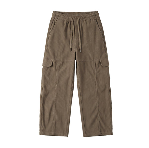 Damen Culotte-Cargo-Shorts aus Cord mit hohem Bund und Kordelzug Drune