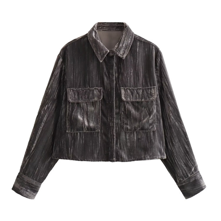 Damen nan Maxirock aus crushed-velours mit hohem Bund und seitlichem Reißverschluss Drune