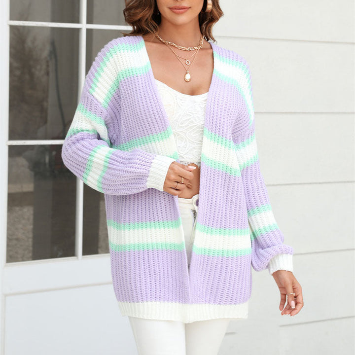 Drune | Gestreifte Strickjacke mit Modernem Look
