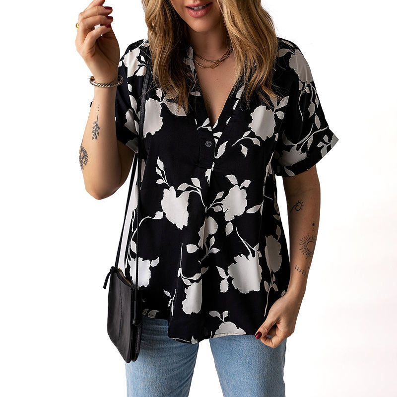 Damen Bluse mit floralem Design Drune