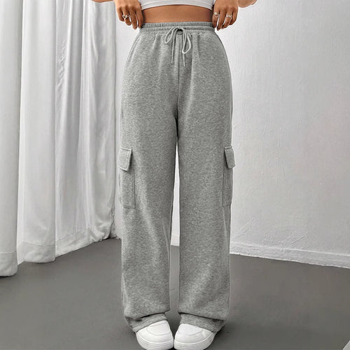 Damen Cargo-Hose mit elastischem Bund und Seitentaschen Drune