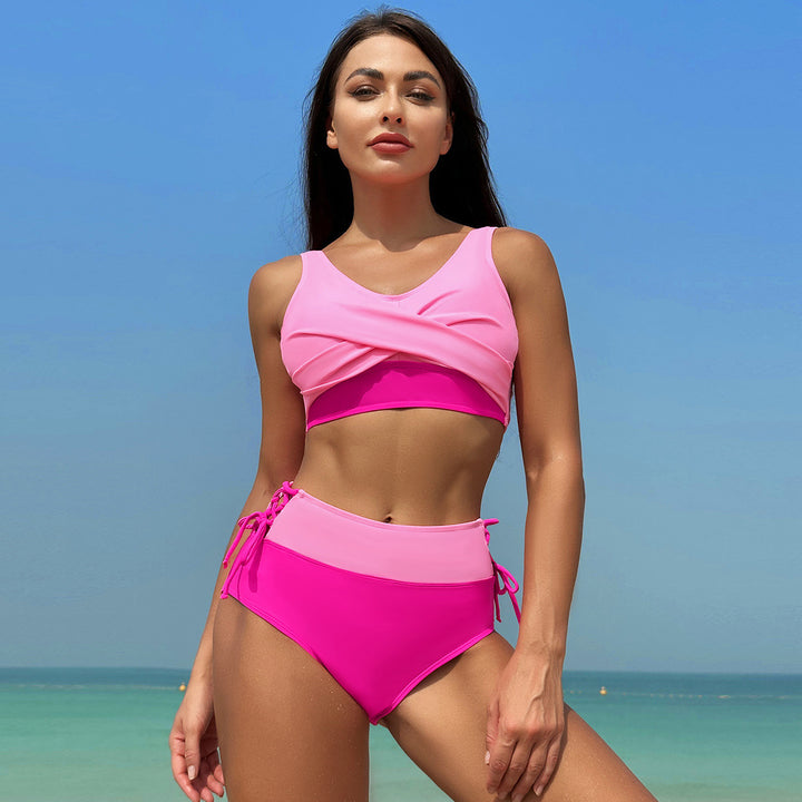 Damen Hochgeschnittener Bikini mit verstellbaren Trägern Drune