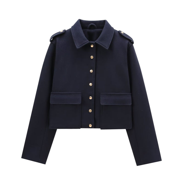 Damen Modische Kurzjacke mit Pattentaschen