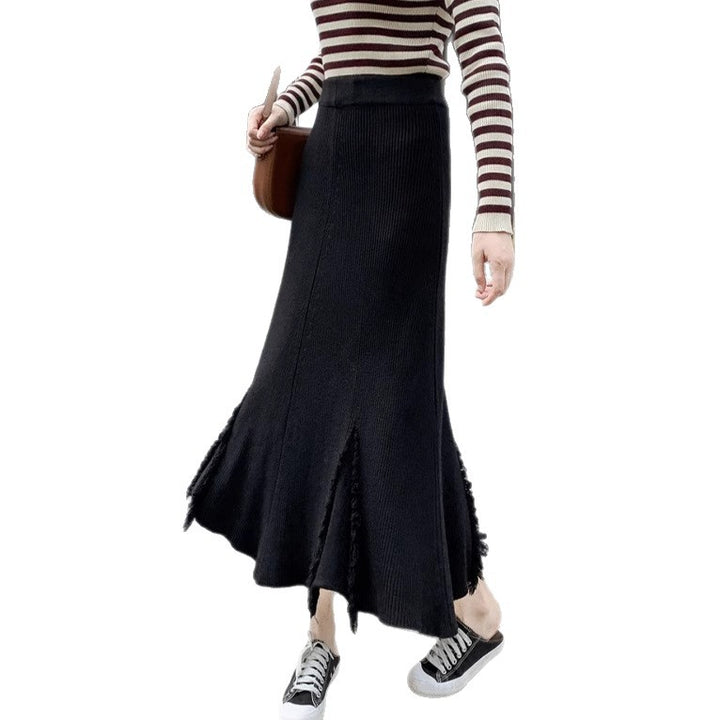 Damen Eleganter und schicker Split Maxirock Drune