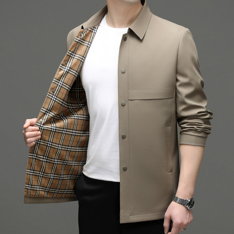 Herren leichte Überjacke mit modischem Schnitt und praktischen Taschen Drune