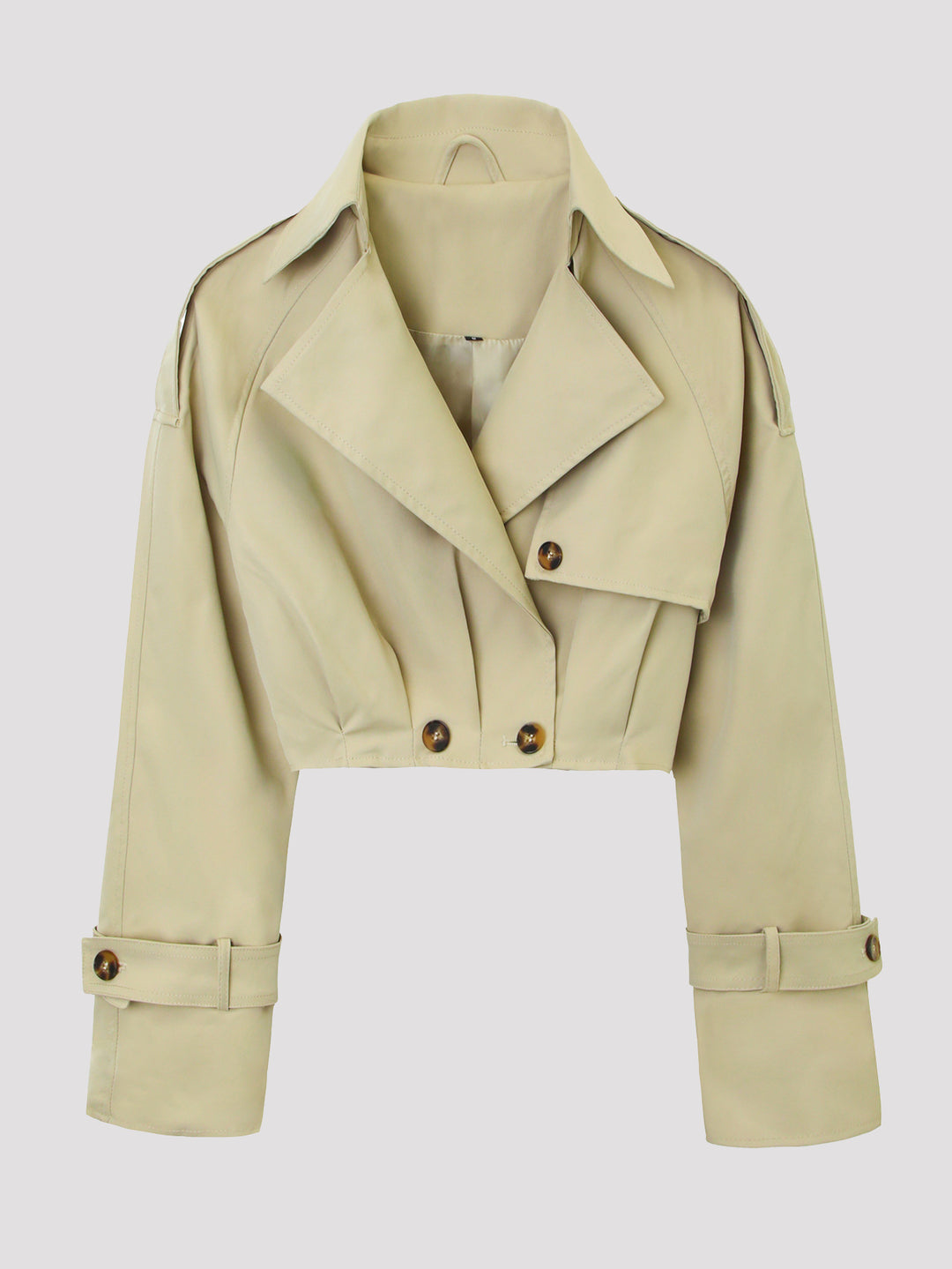 Damen Modische Cropped Trenchcoatjacke Drune