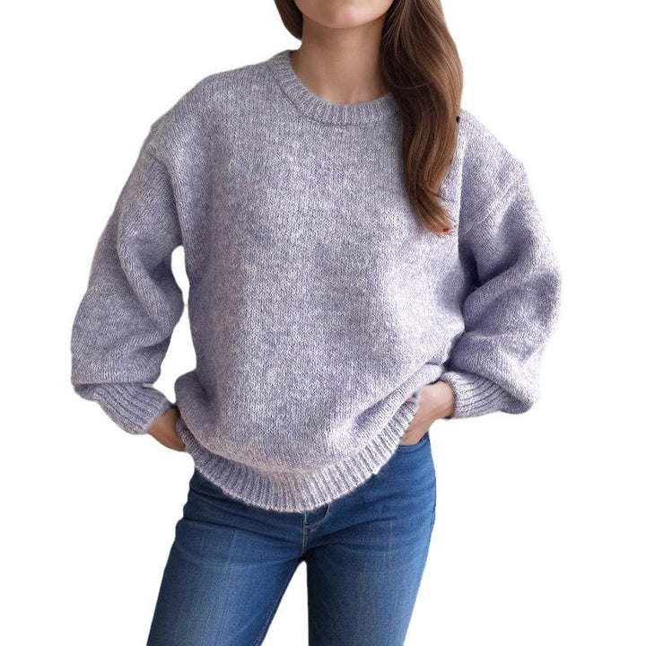 Damen lässiger Oversize-Pullover mit strukturiertem Maschenmuster Drune