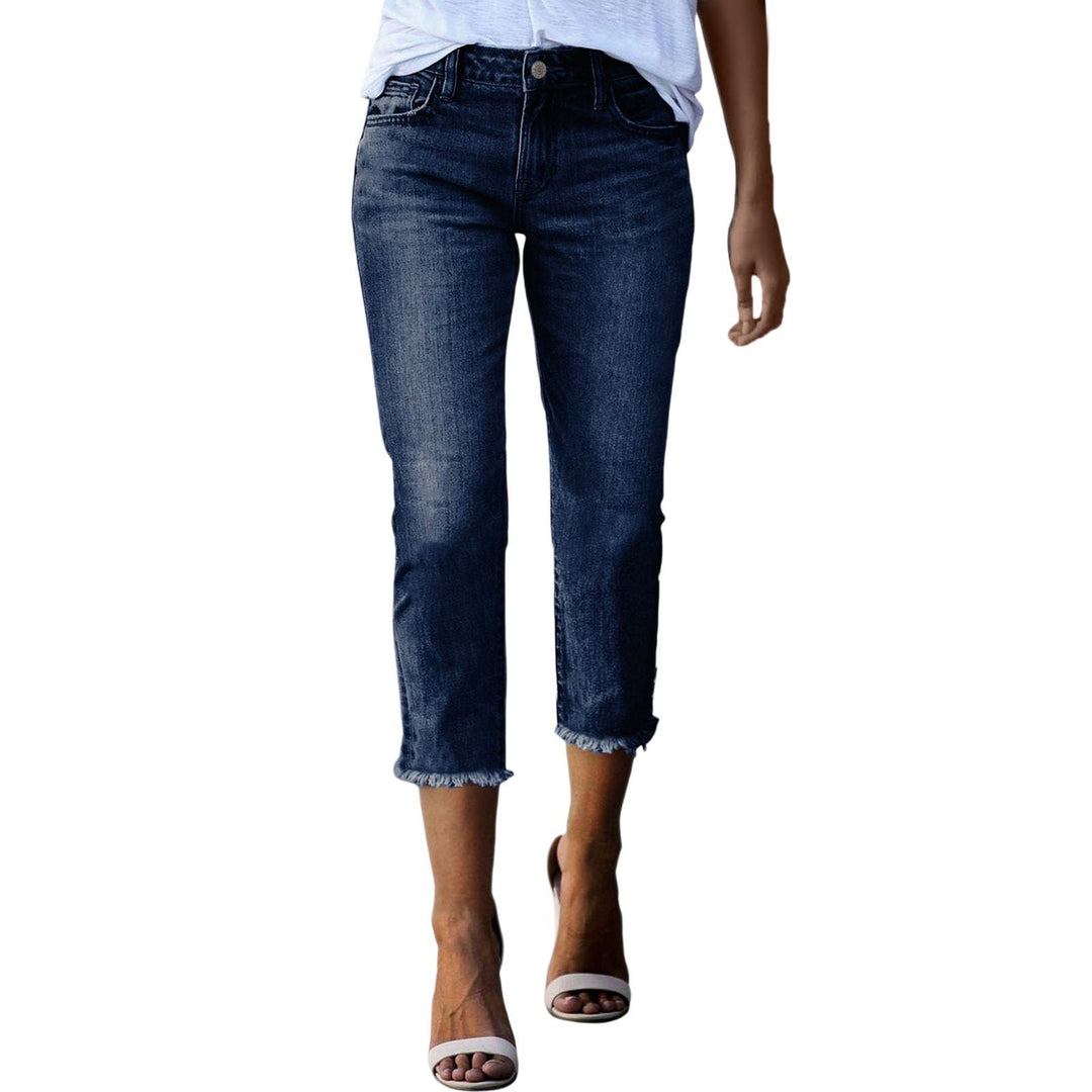 Damen zeitlose Jeans im modernen Schnitt mit cropped Bein Drune
