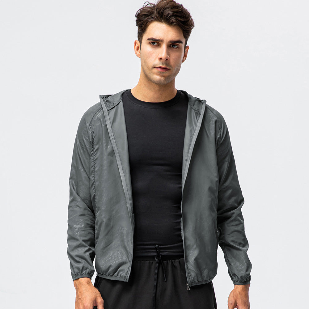 Herren leichte Laufjacke mit atmungsaktiven Eigenschaften und reflektierendem Design Drune