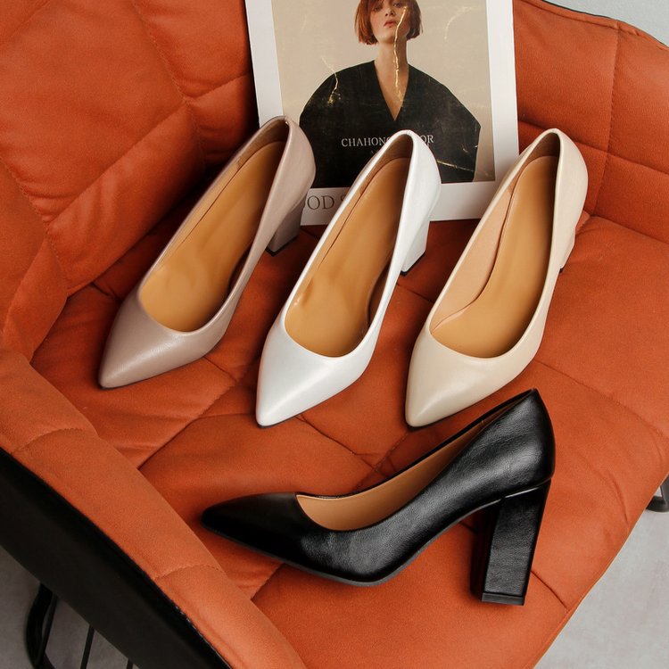 Damen elegante High Heels mit blockiertem Absatz Drune