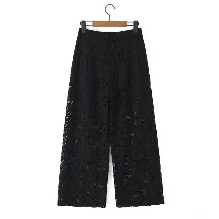 Damen weite Spitze Hose mit elegantem Schnitt und luxuriösem Design Drune