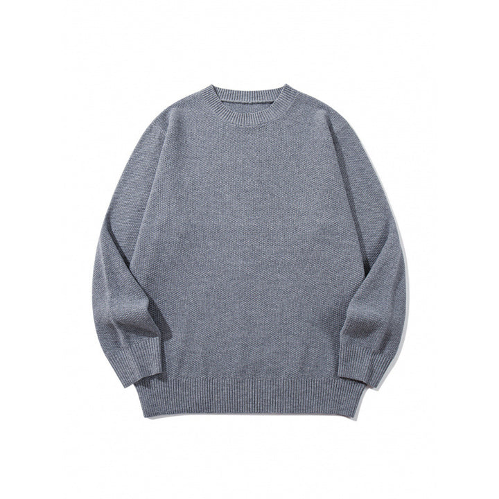 Unisex Boxy-Feinstrick-Pullover mit Waffelstruktur und geripptem Saum Drune