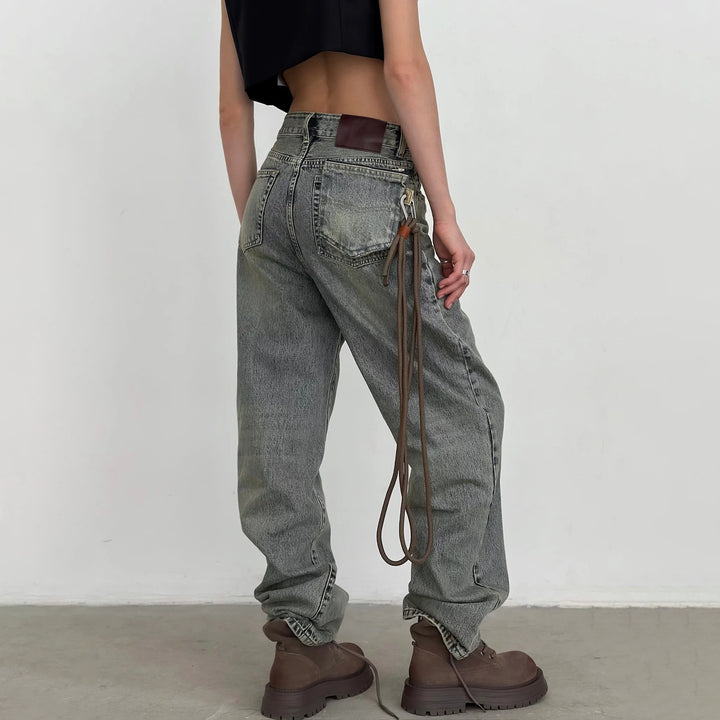 Damen Relaxed Fit Jeans mit lässigem Schnitt und hochwertigen Materialien Drune
