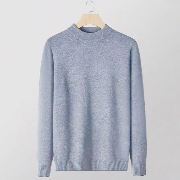 Damen Feinstrick-Stehkragenpullover aus Baumwollmix mit gerippten Bündchen Drune